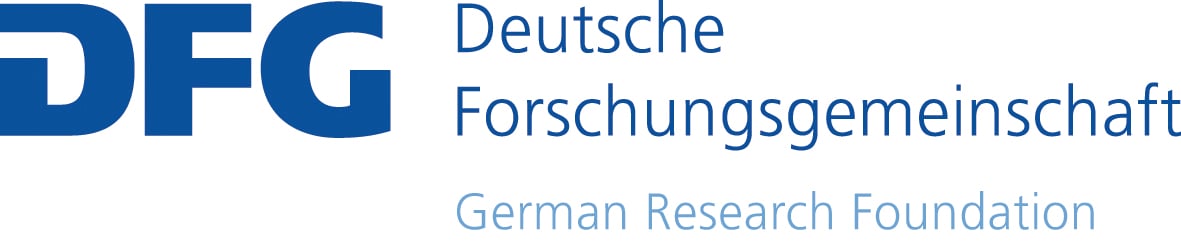 DFG Logo englisch blau